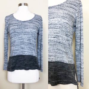 ANTHROPOLOGIE Dolan Gray Color Block Knit Top M